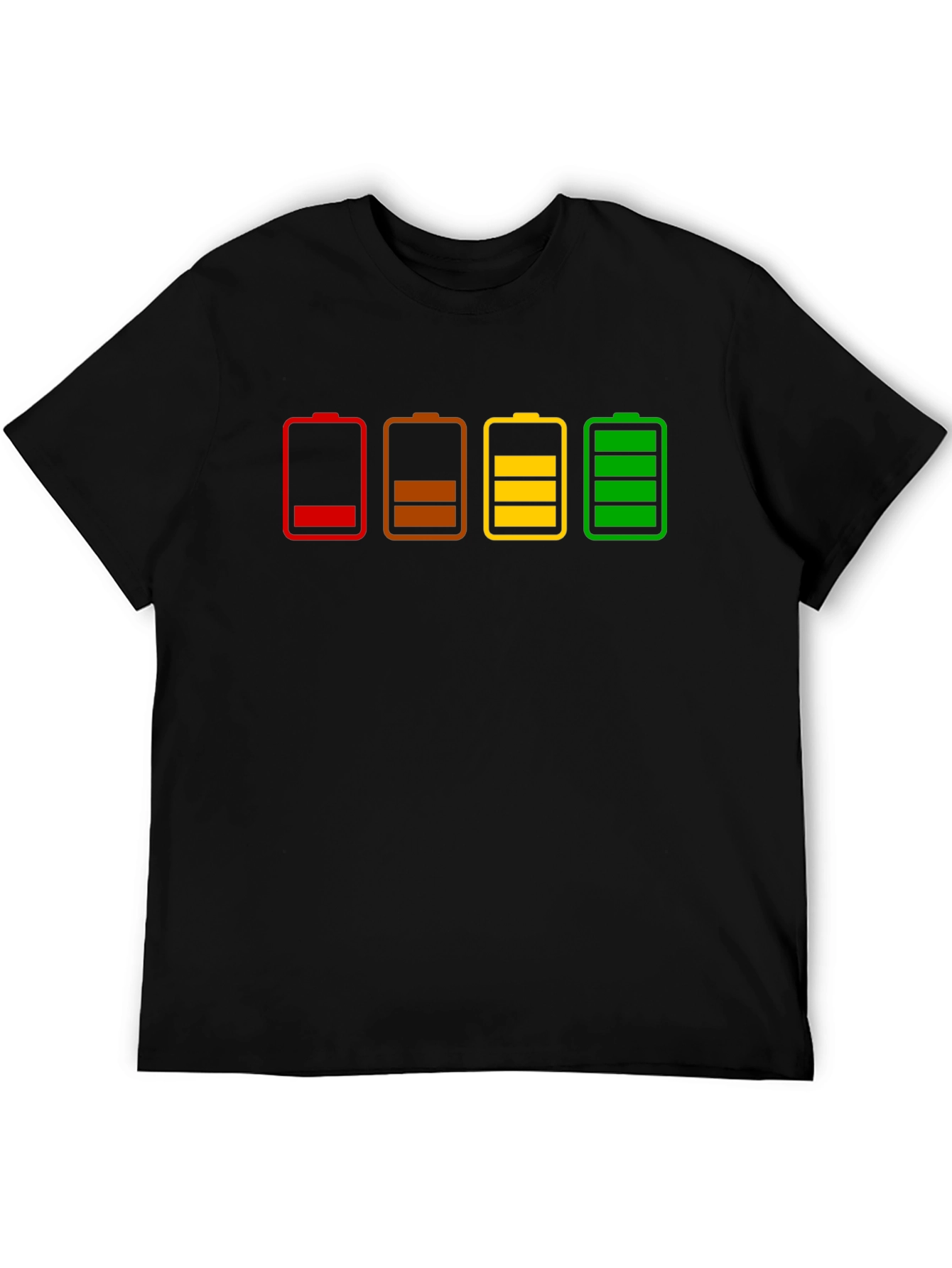 Battery Life T-Shirt - Black Cotton Graphic Tee