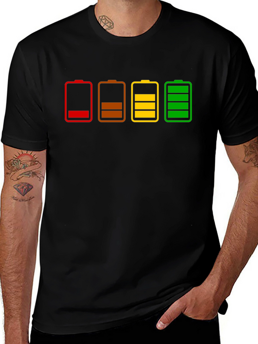 Battery Life T-Shirt - Black Cotton Graphic Tee