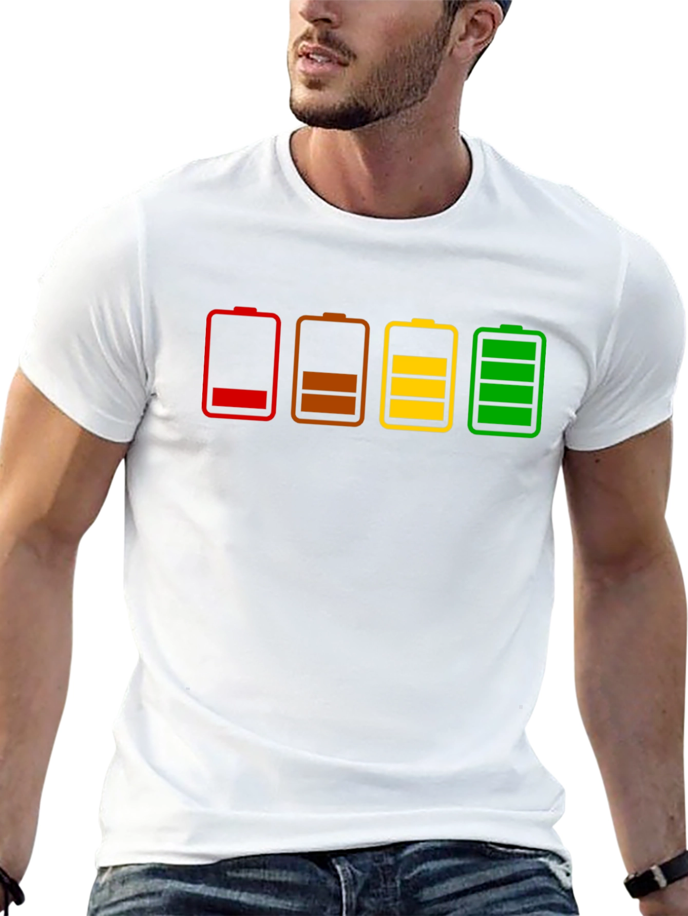 Battery Life T-Shirt - Black Cotton Graphic Tee