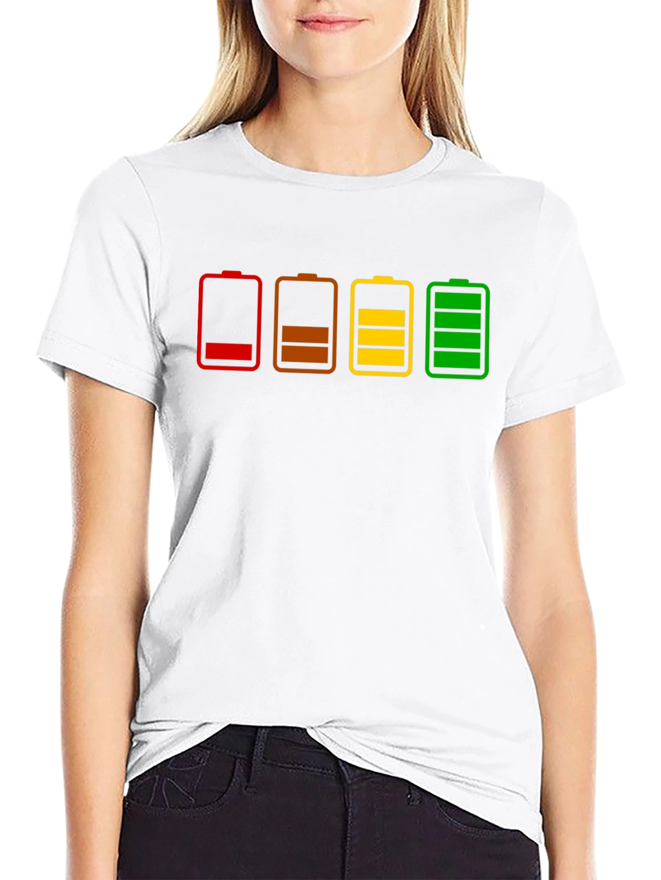 Battery Life T-Shirt - Black Cotton Graphic Tee