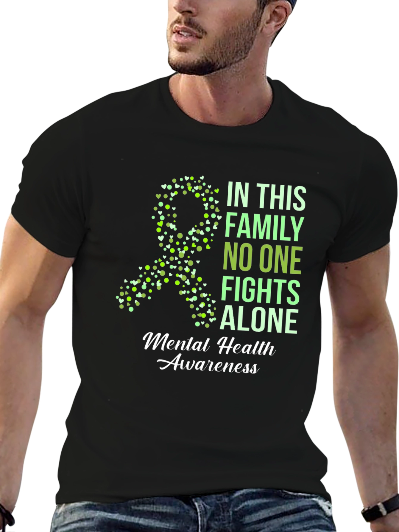 Mental Health Awareness T-Shirt - No One Fights Alone