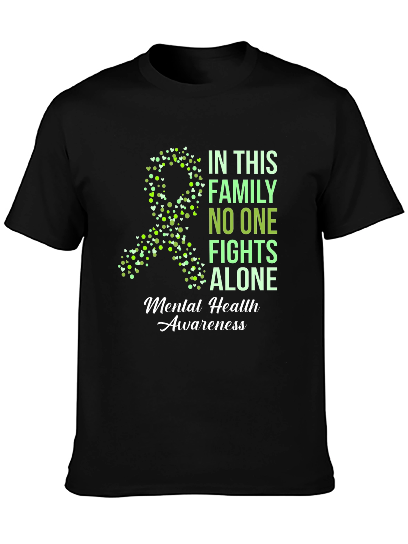 Mental Health Awareness T-Shirt - No One Fights Alone
