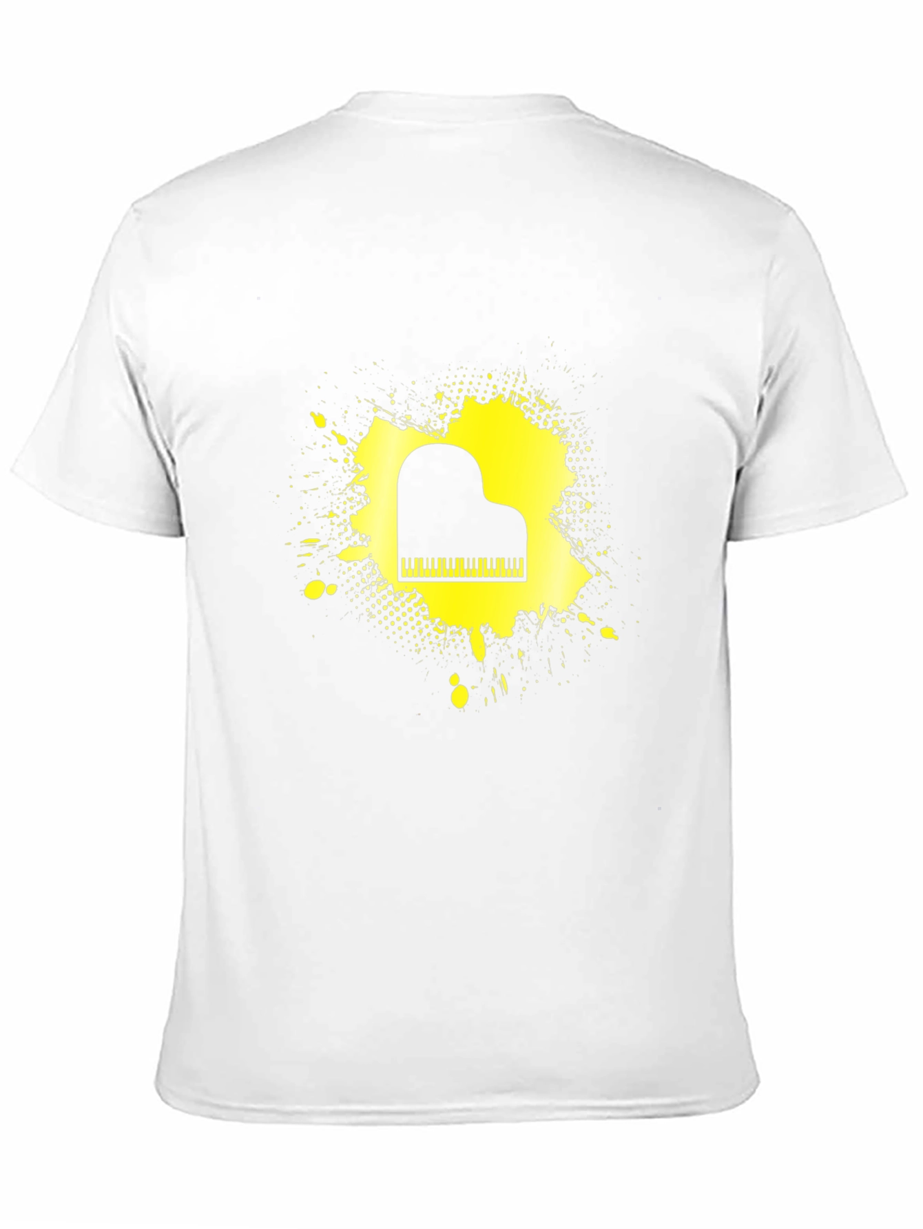Piano Splash Mens Black Graphic Tee