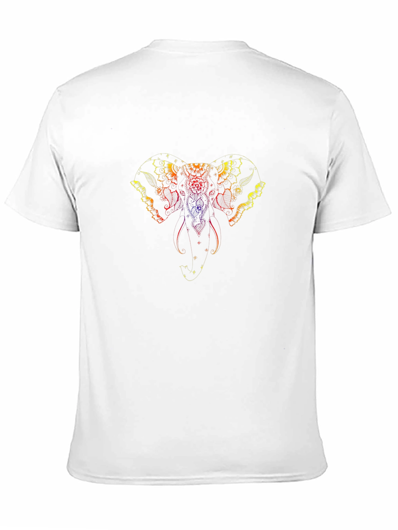 Elephant Mandala Graphic T-Shirt - Stylish Mens Black Tee