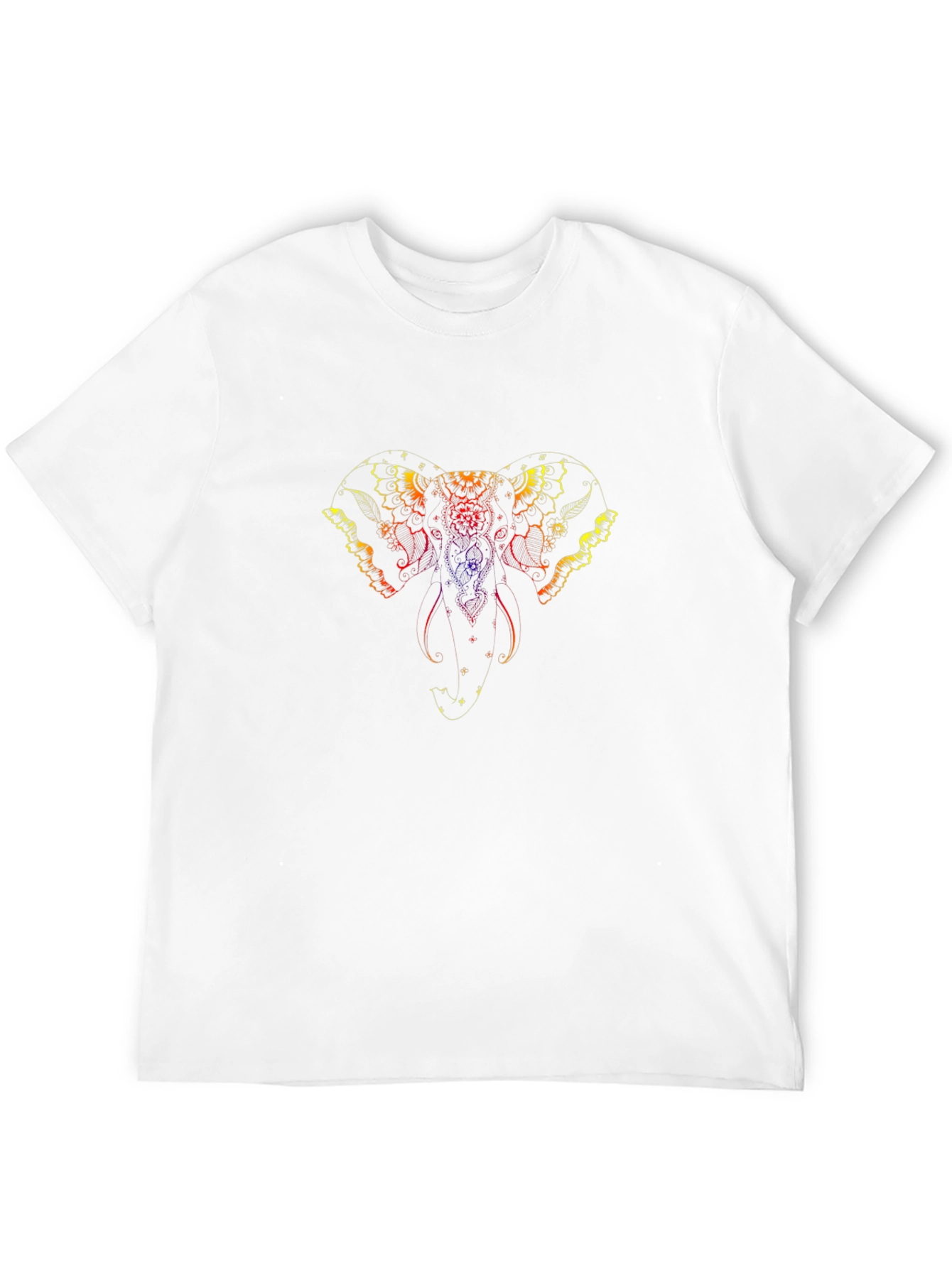 Elephant Mandala Graphic T-Shirt - Stylish Mens Black Tee