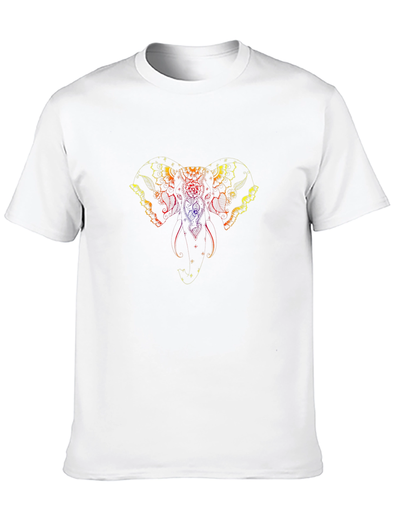 Elephant Mandala Graphic T-Shirt - Stylish Mens Black Tee