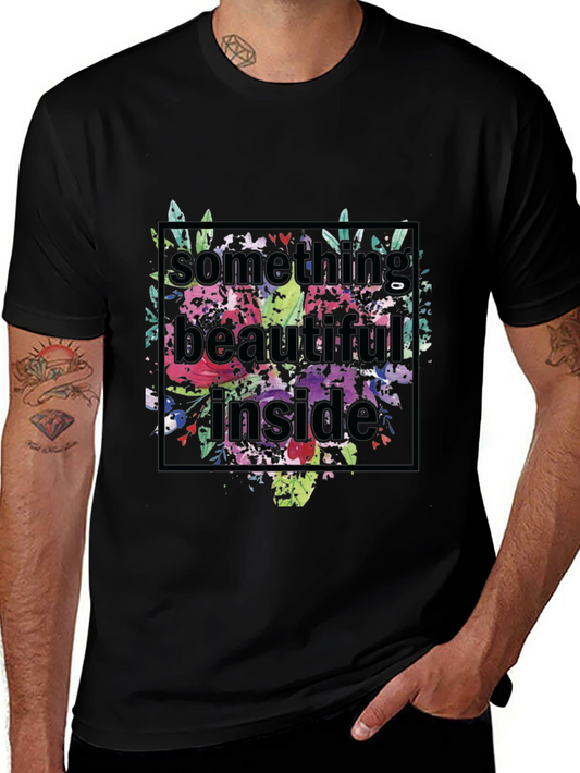 Floral Something Beautiful Inside Graphic Tee
