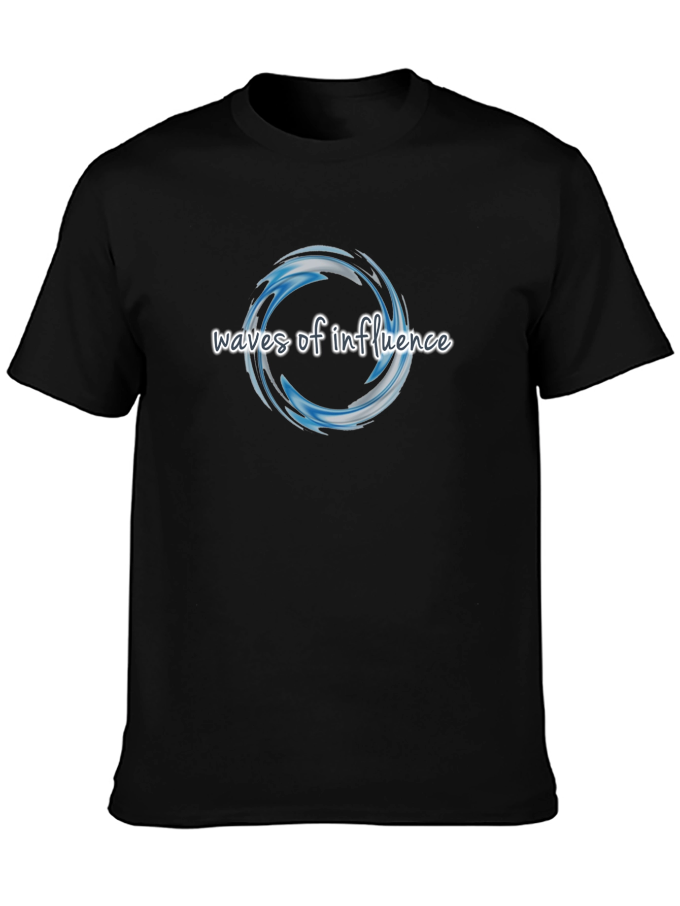 Waves of Influence Black T-Shirt
