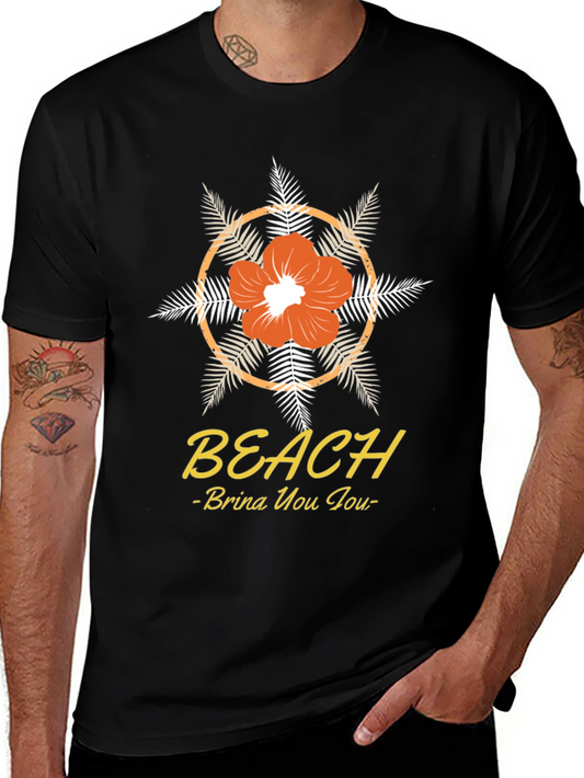 Beach Vibes T-Shirt: Floral Design