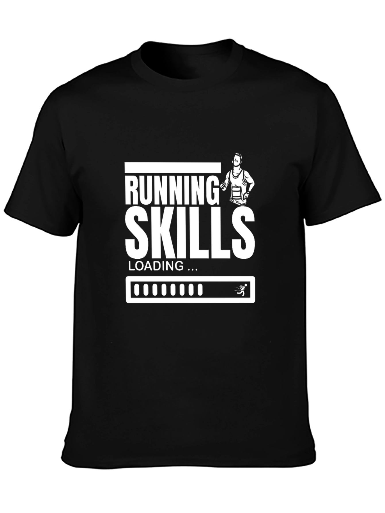 Running Skills Loading Black T-Shirt