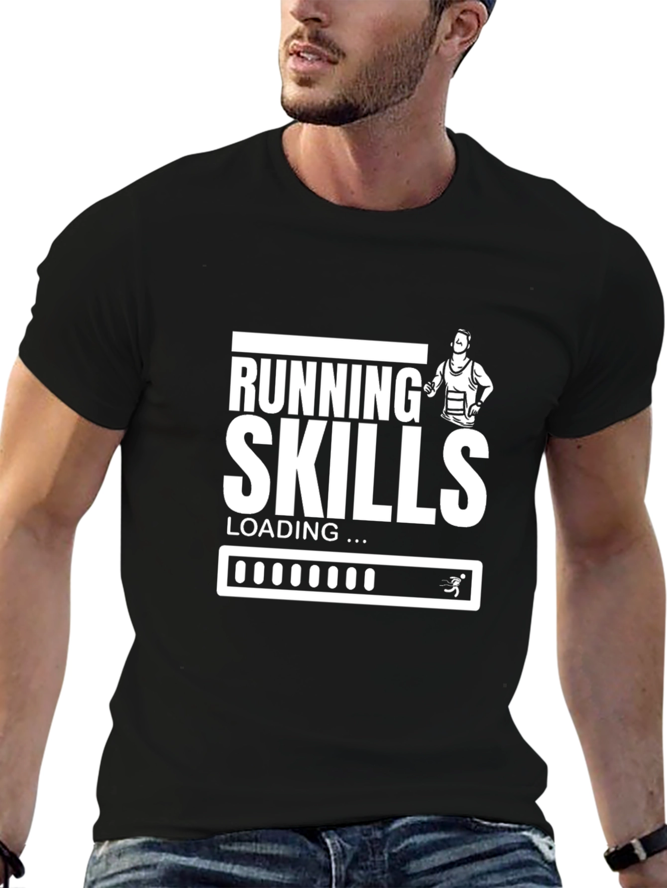 Running Skills Loading Black T-Shirt