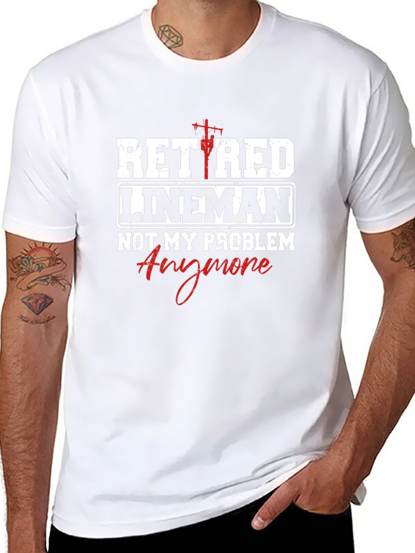 Retired Lineman T-Shirt - Not My Problem Anymore