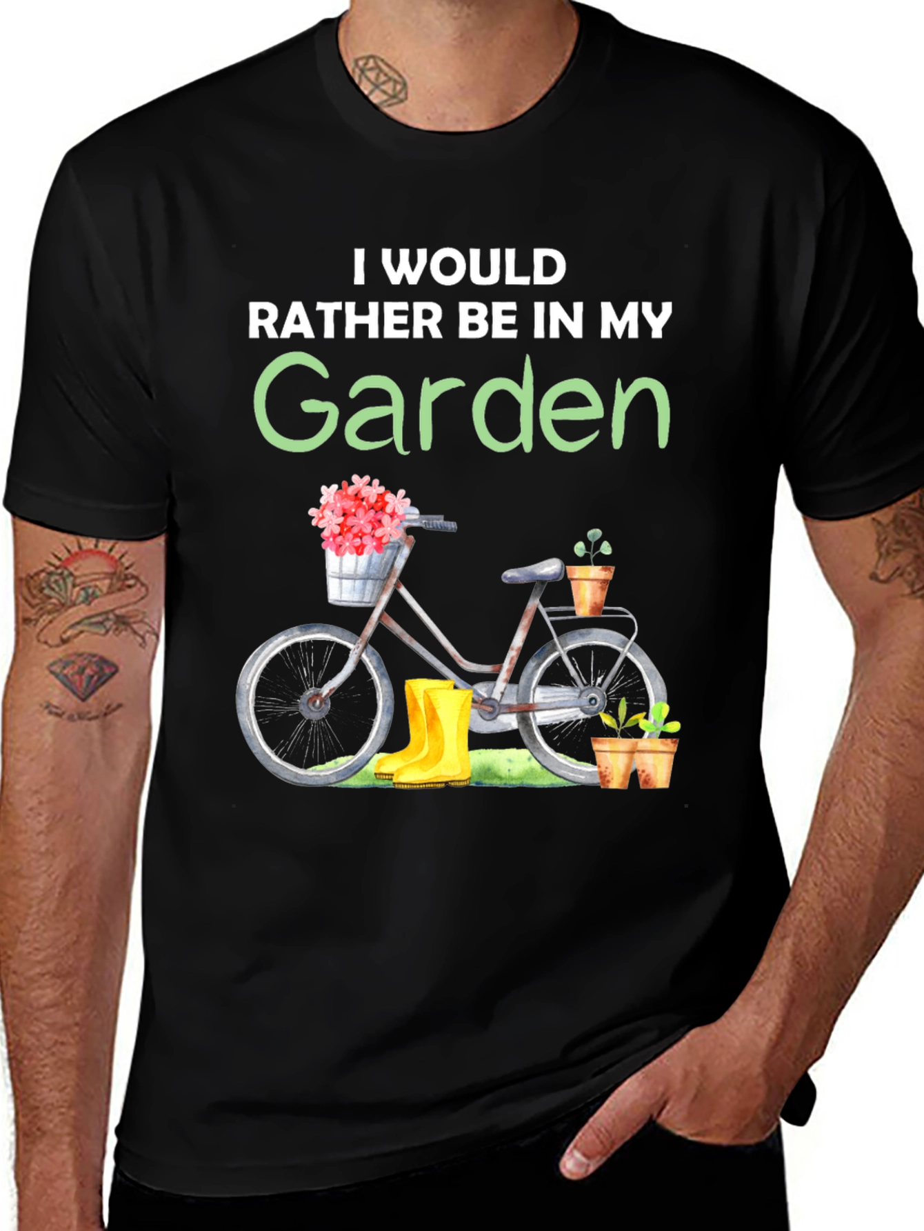 Gardening T-Shirt - Id Rather Be In My Garden