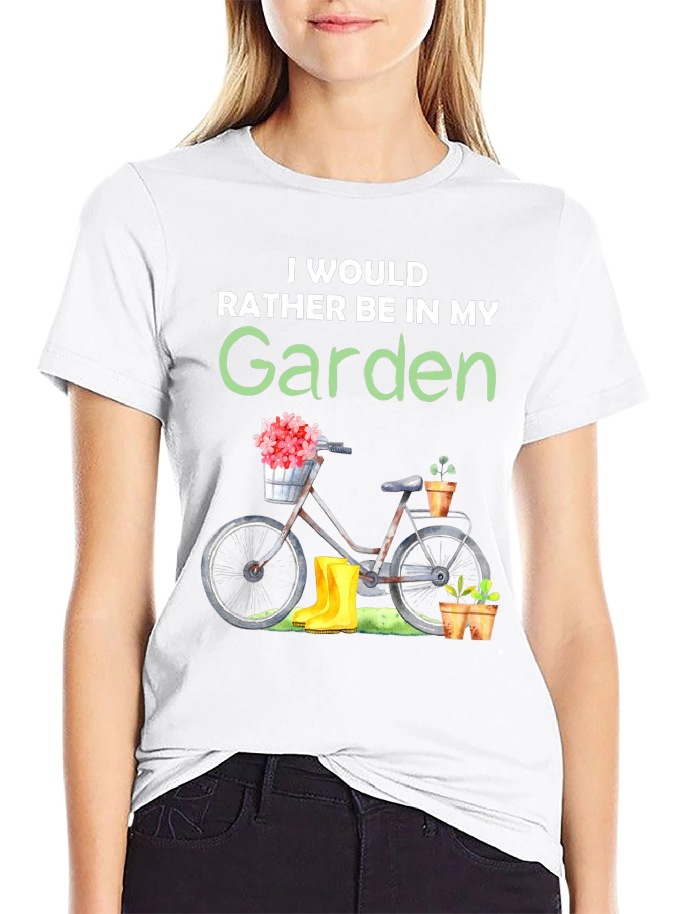 Gardening T-Shirt - Id Rather Be In My Garden