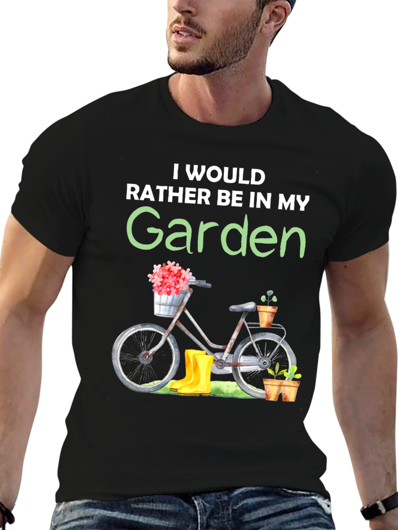 Gardening T-Shirt - Id Rather Be In My Garden