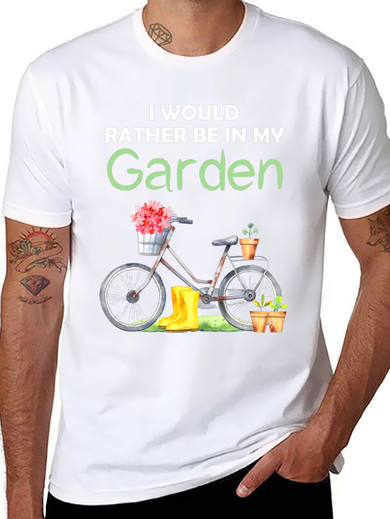 Gardening T-Shirt - Id Rather Be In My Garden