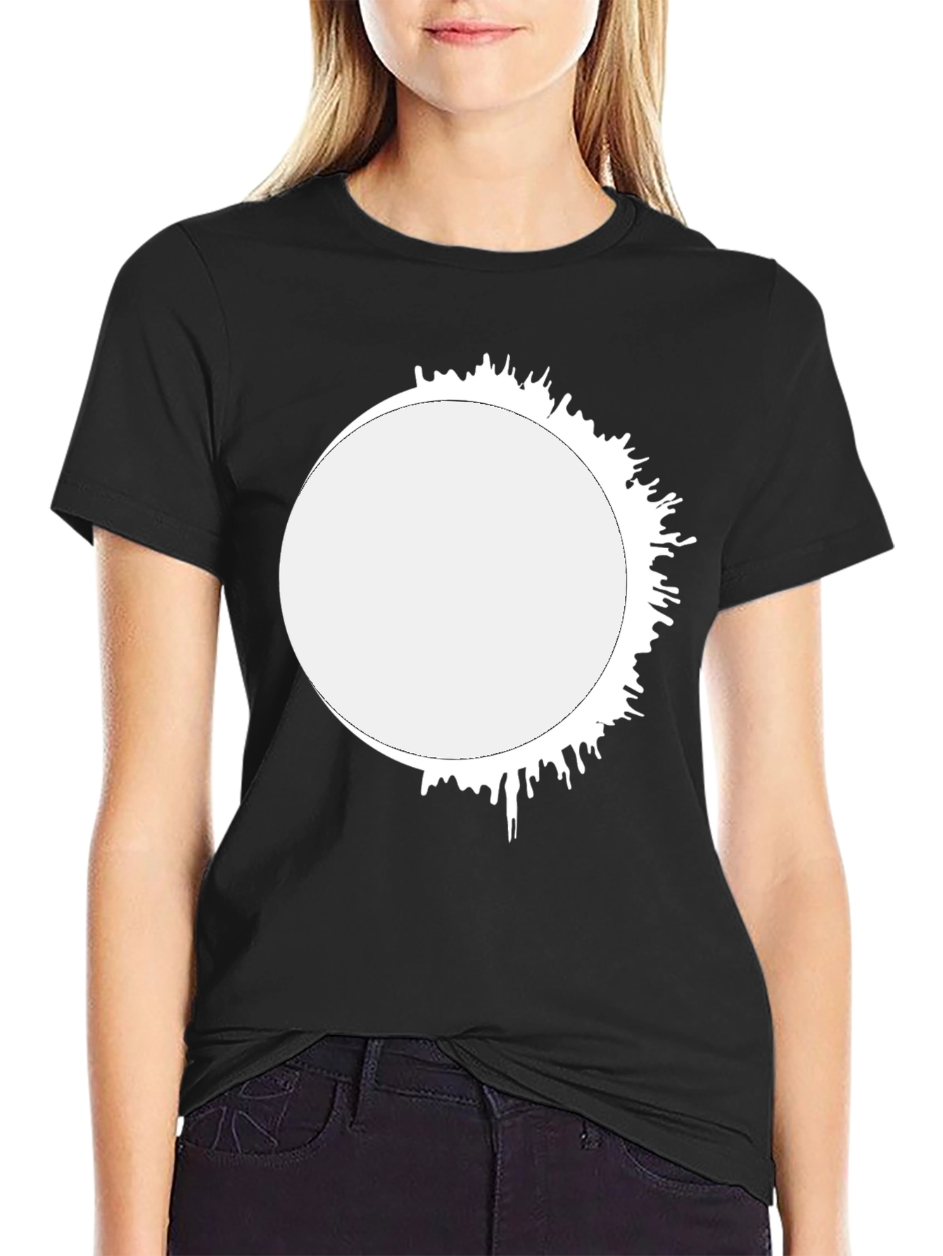 Eclipse Graphic Tee - Black Cotton Blend