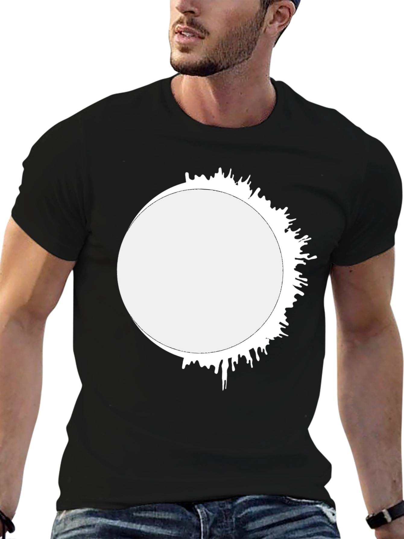 Eclipse Graphic Tee - Black Cotton Blend