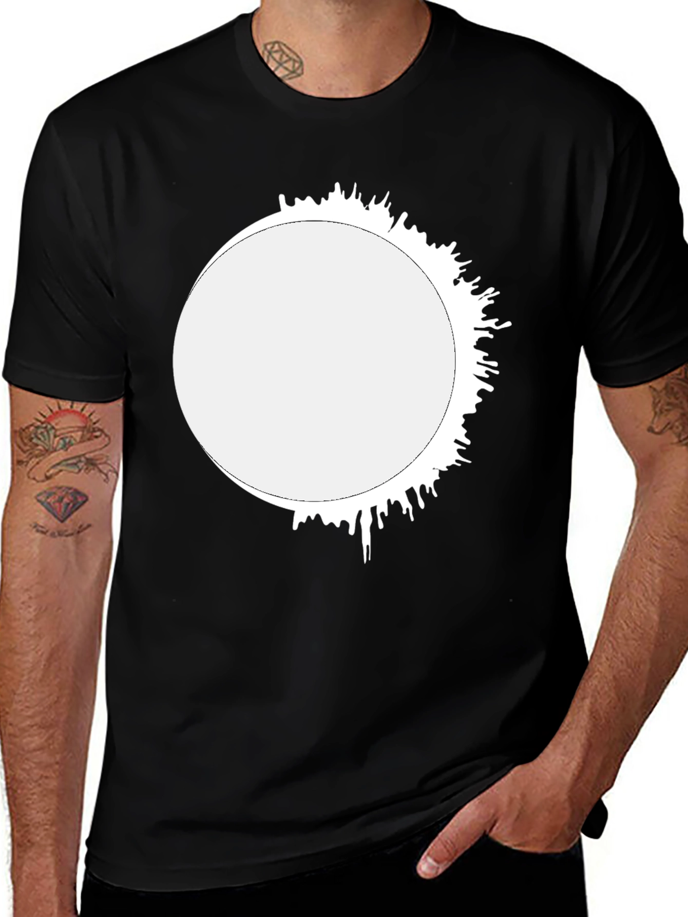 Eclipse Graphic Tee - Black Cotton Blend
