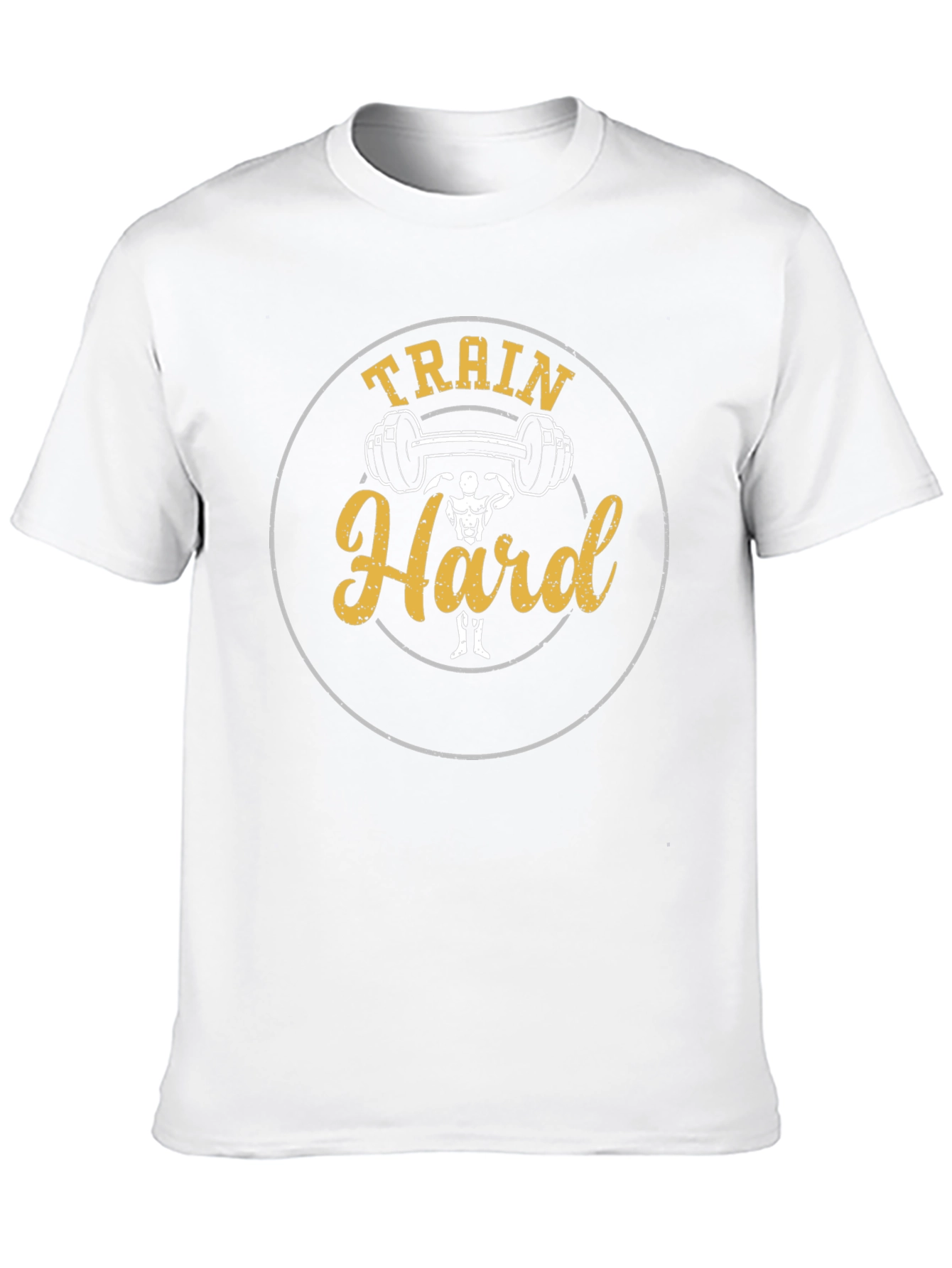Train Hard Graphic Tee - Fitness Motivation Shirt