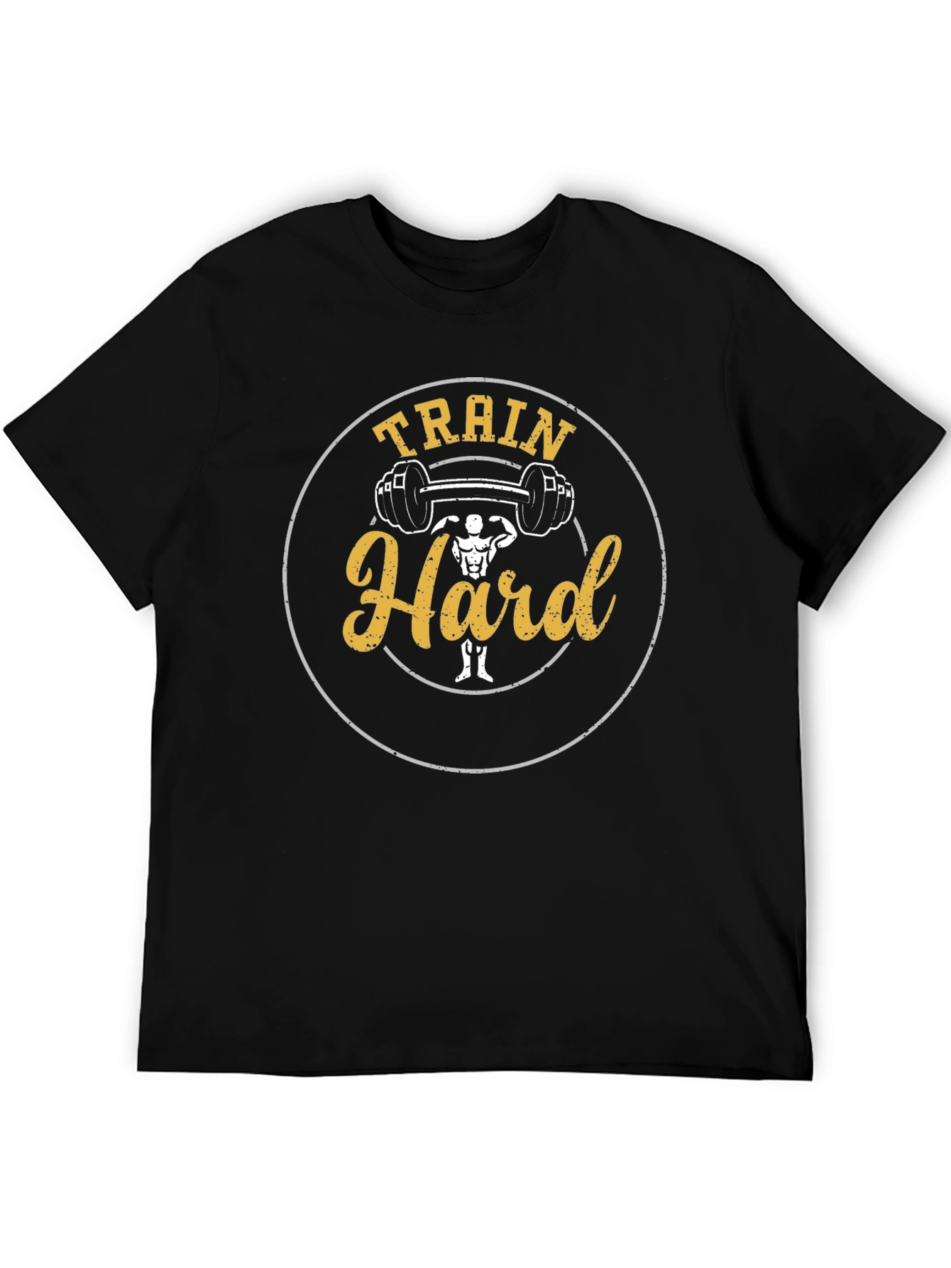 Train Hard Graphic Tee - Fitness Motivation Shirt