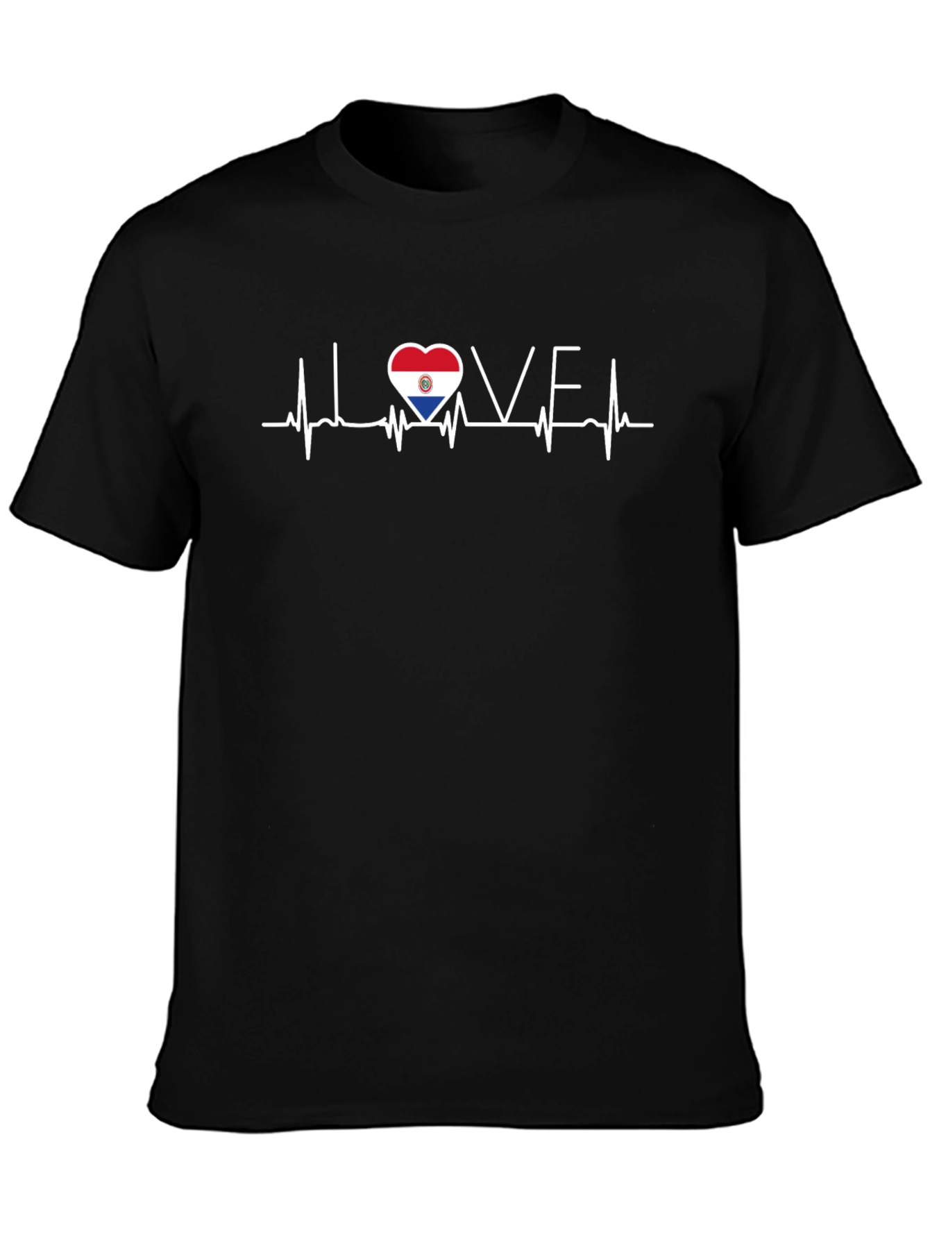 I Love Paraguay Heartbeat Graphic T-Shirt