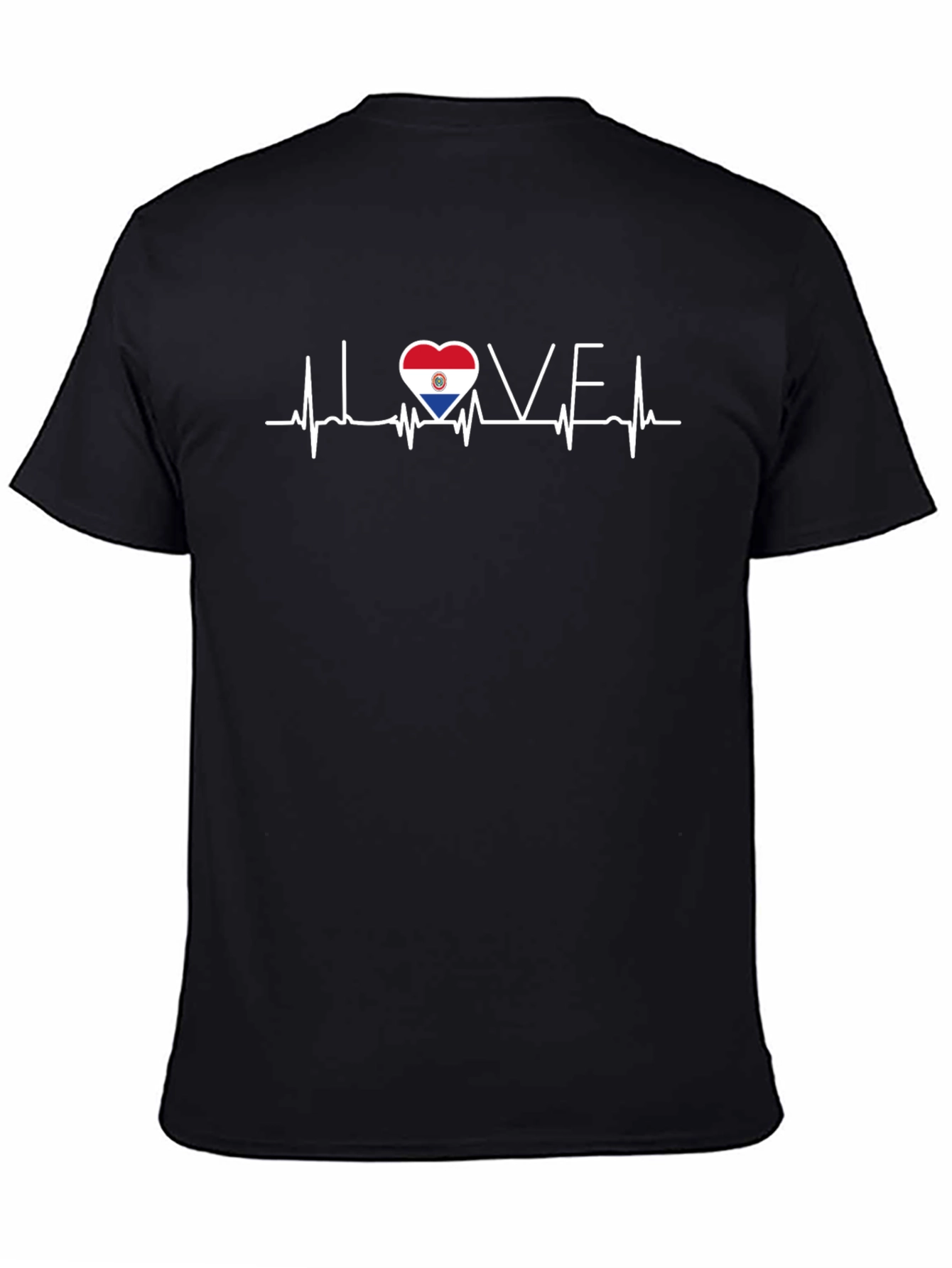 I Love Paraguay Heartbeat Graphic T-Shirt