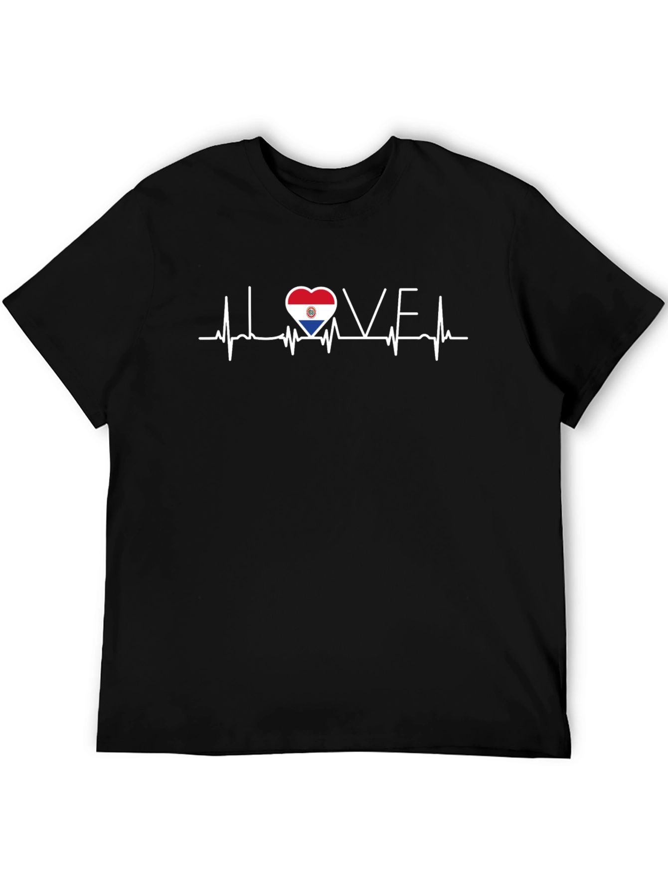I Love Paraguay Heartbeat Graphic T-Shirt
