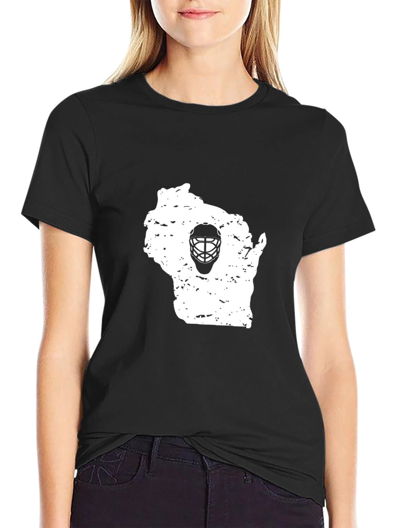 Wisconsin Hockey Fan Tee