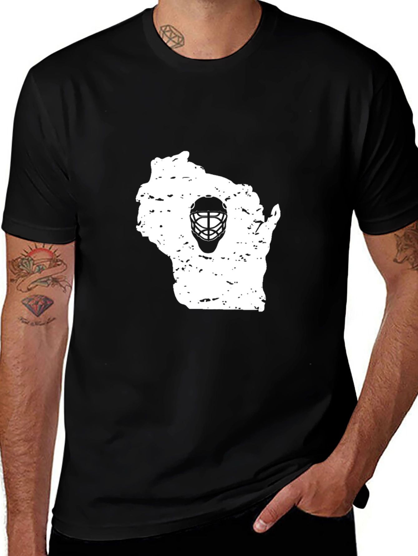 Wisconsin Hockey Fan Tee