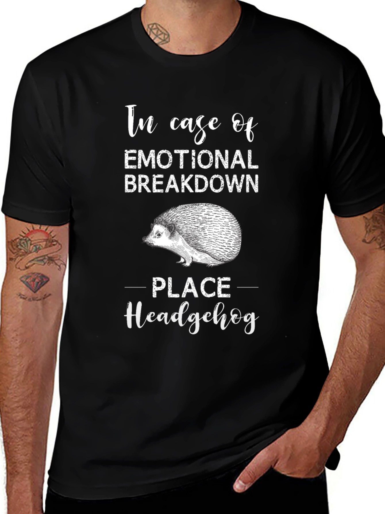Emotional Breakdown Hedgehog Graphic Tee