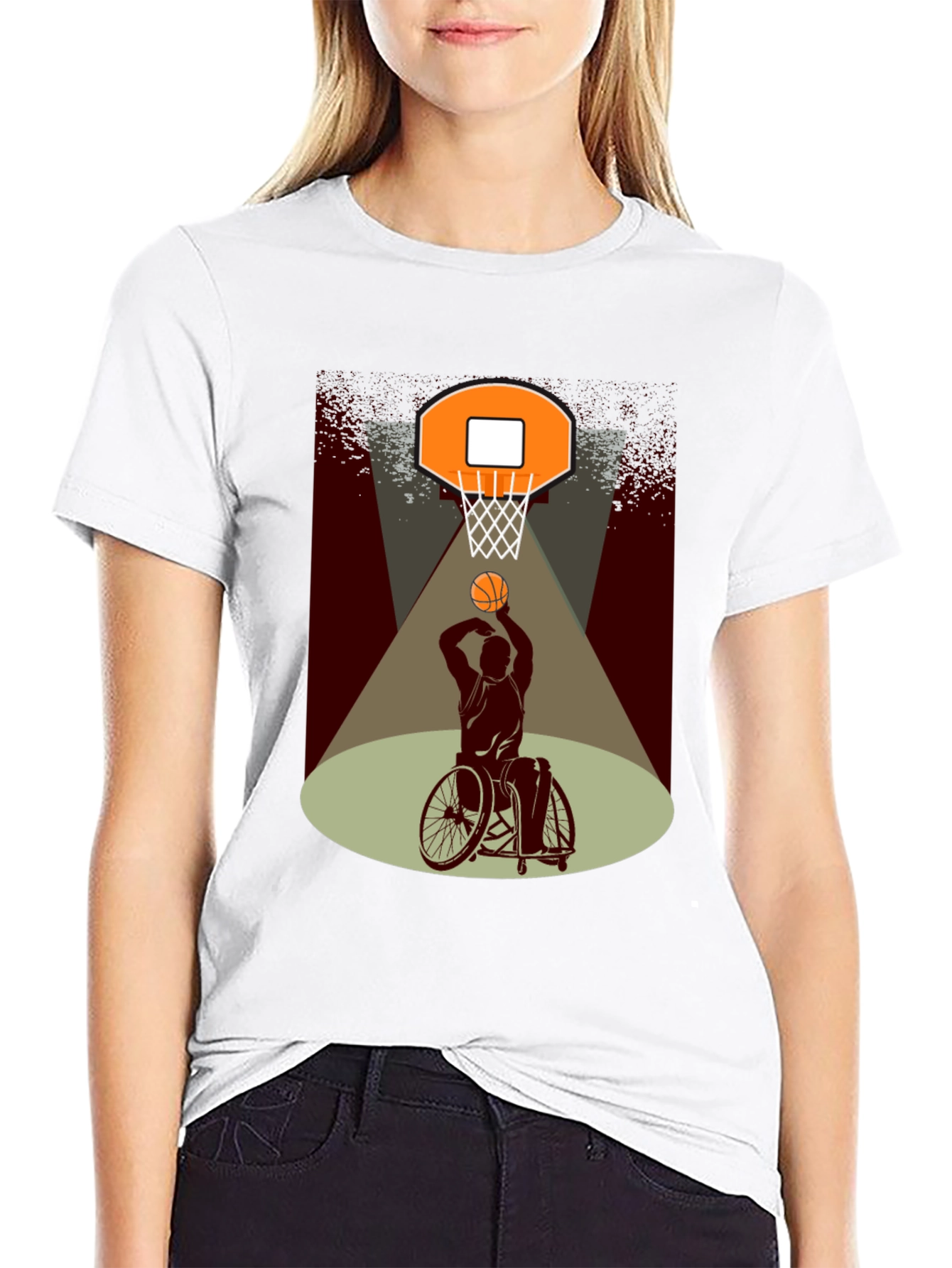 Wheelchair Basketball Graphic T-Shirt