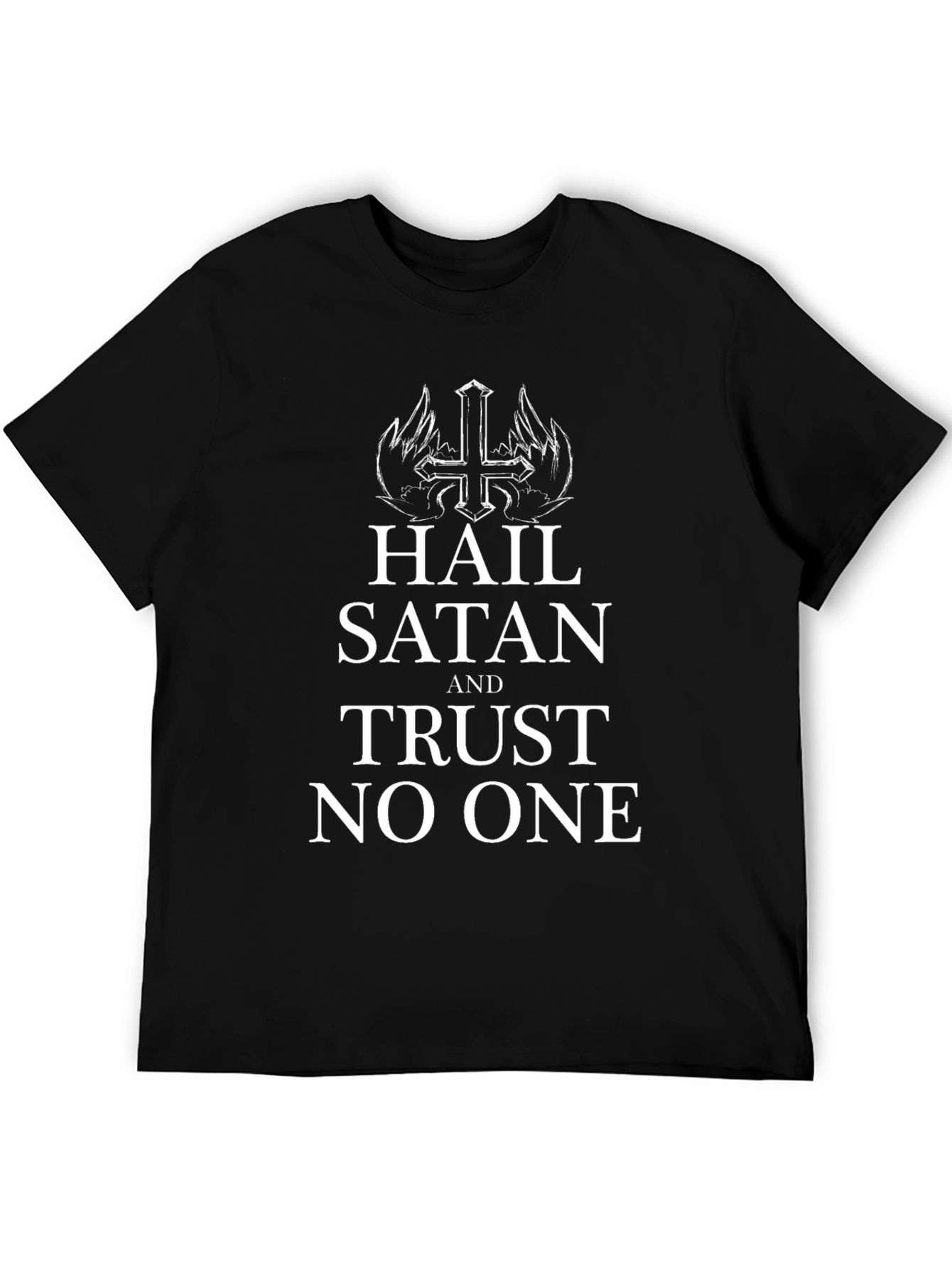 Hail Satan Trust No One Graphic T-Shirt