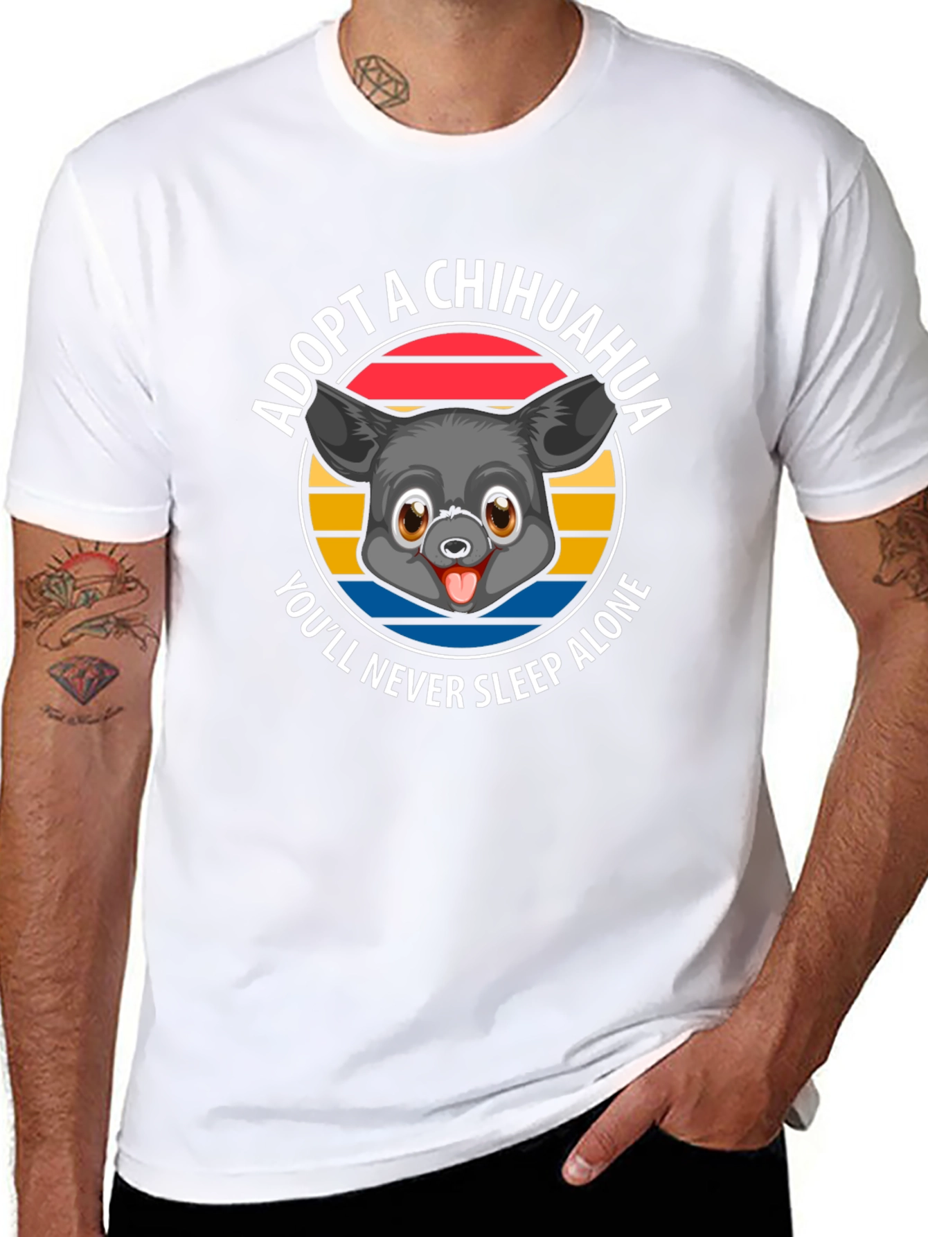 Adopt a Chihuahua T-Shirt - Never Sleep Alone