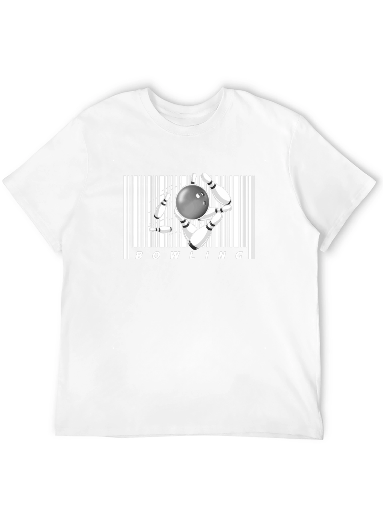Bowling Barcode Graphic Tee - Strike Style