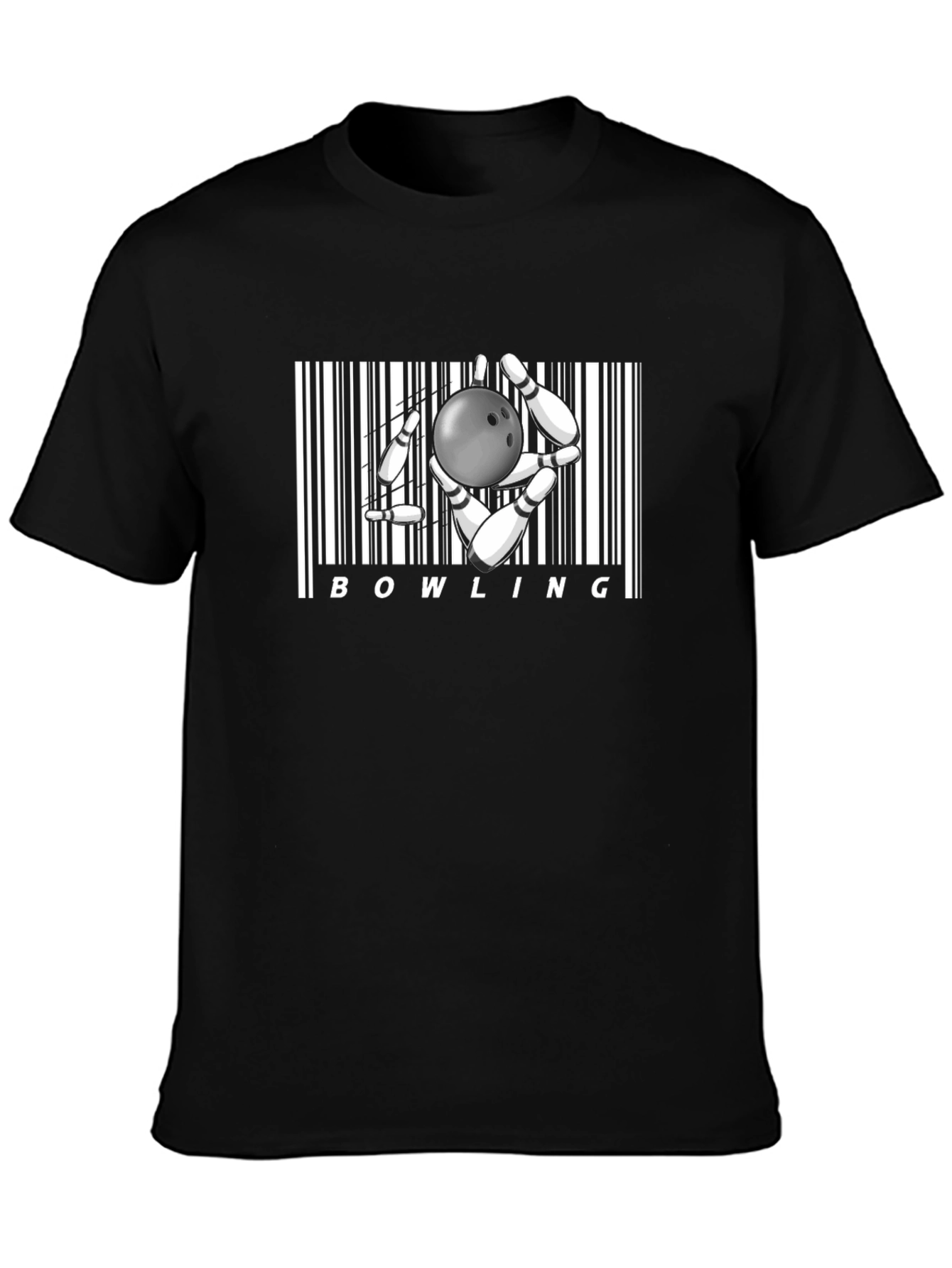 Bowling Barcode Graphic Tee - Strike Style