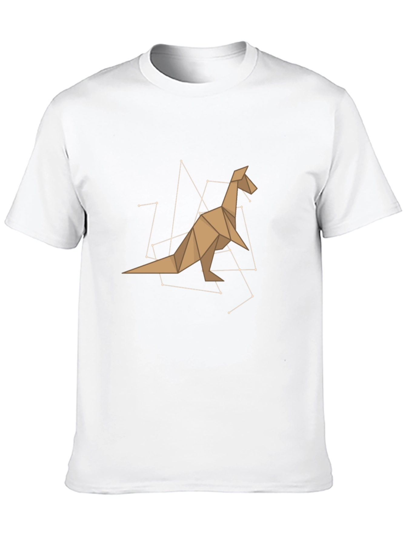 Origami Dinosaur Graphic Tee - Black
