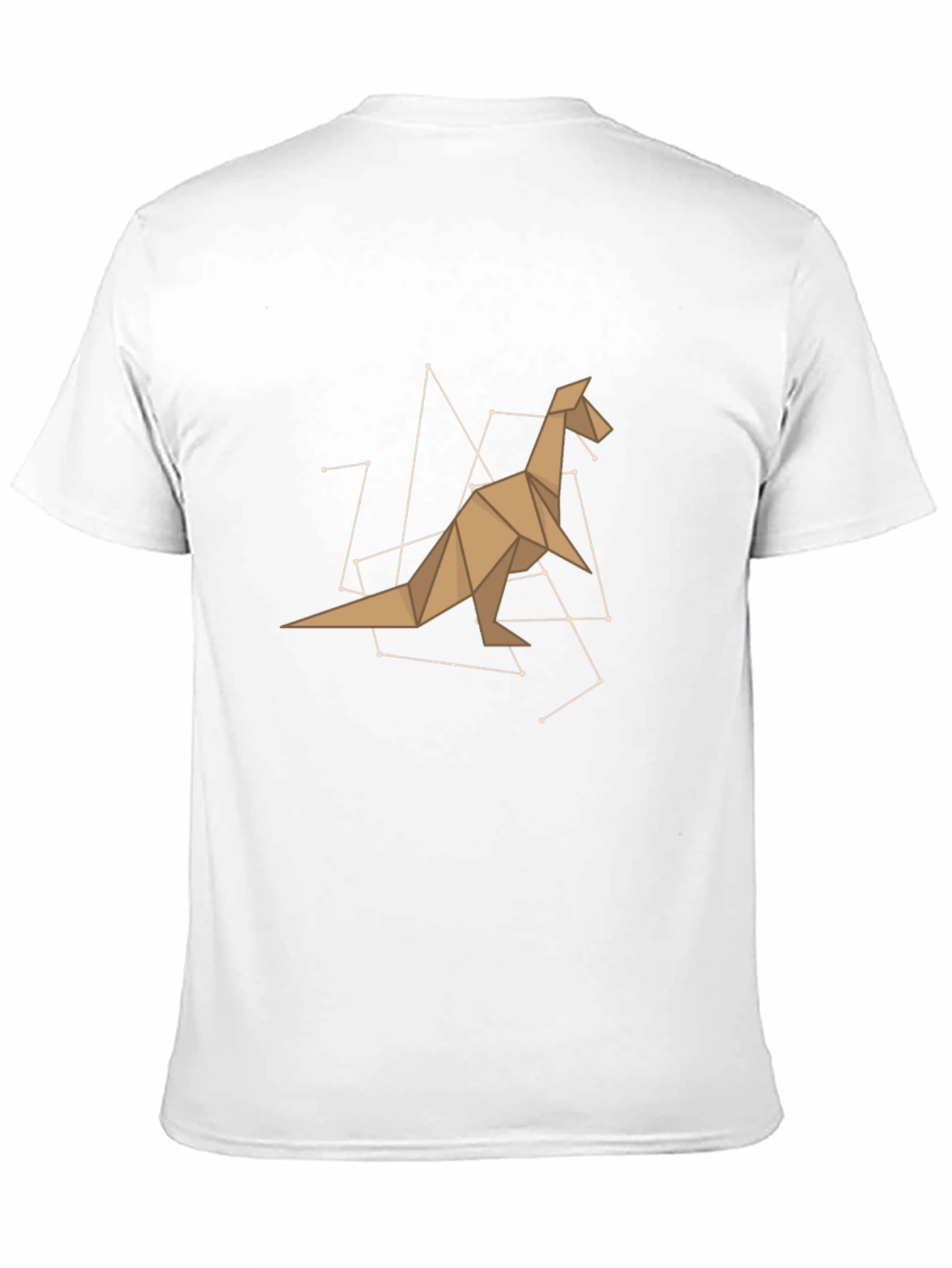 Origami Dinosaur Graphic Tee - Black