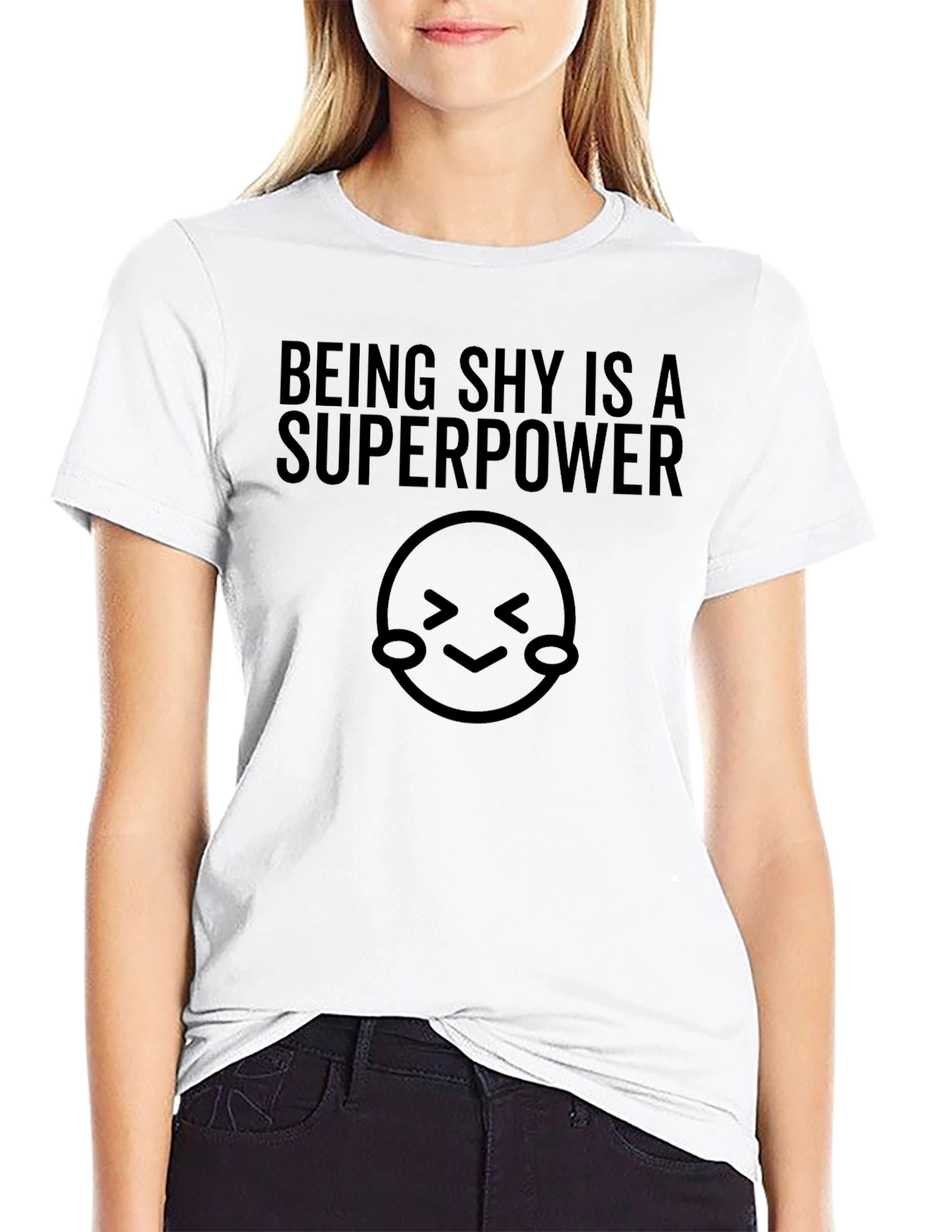Shy Superpower Graphic Tee - Unisex Cotton T-Shirt