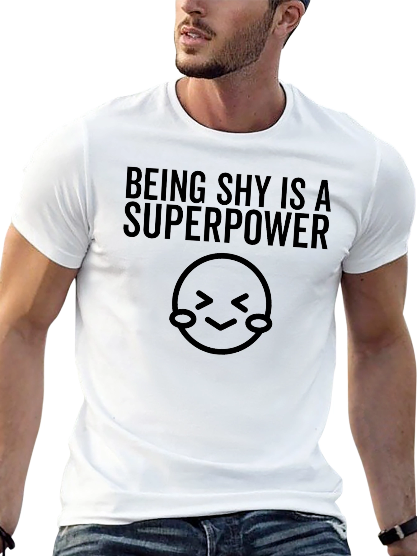 Shy Superpower Graphic Tee - Unisex Cotton T-Shirt