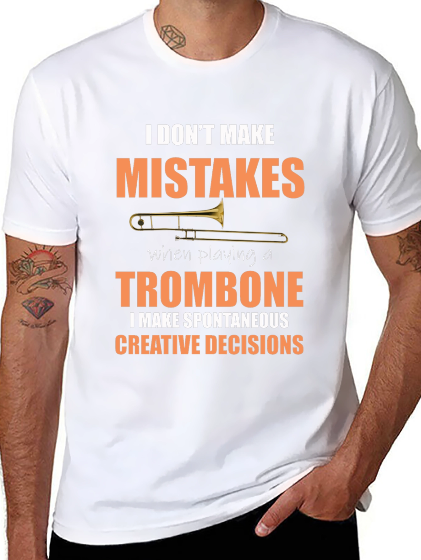 Funny Trombone Player T-Shirt - Creative Decisions