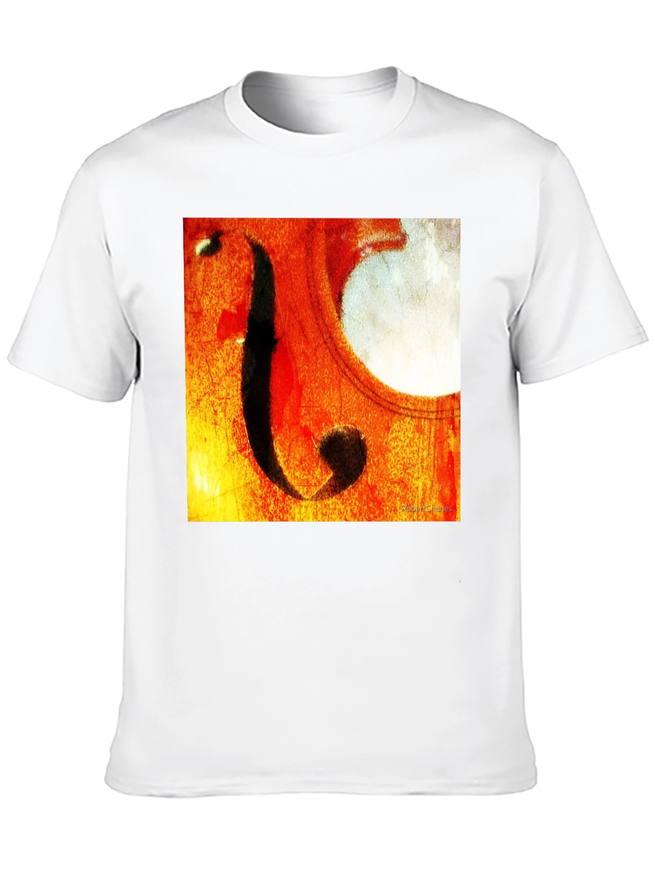 Abstract Cello F-Hole Graphic T-Shirt
