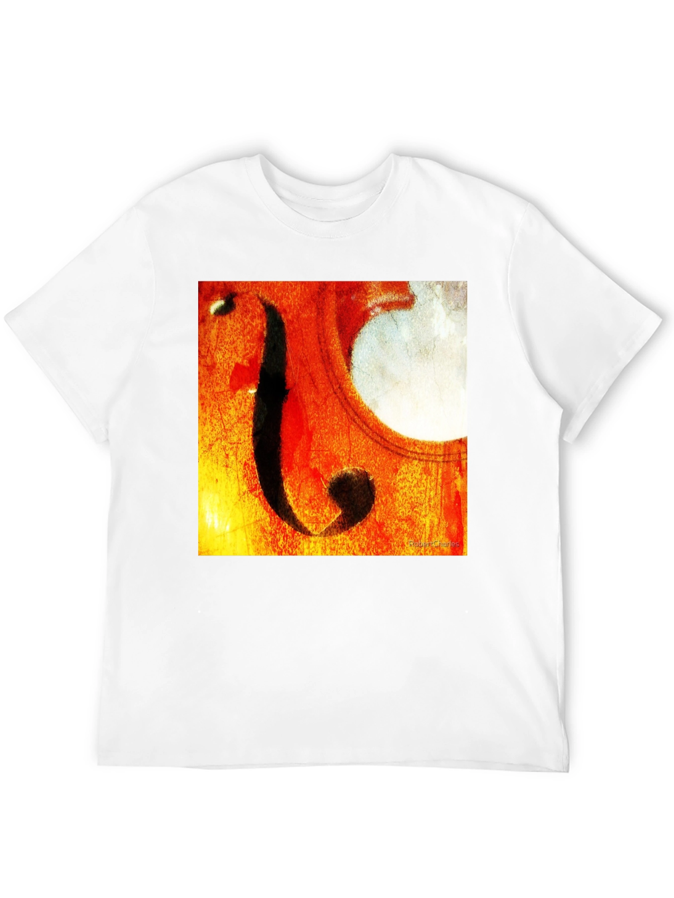 Abstract Cello F-Hole Graphic T-Shirt