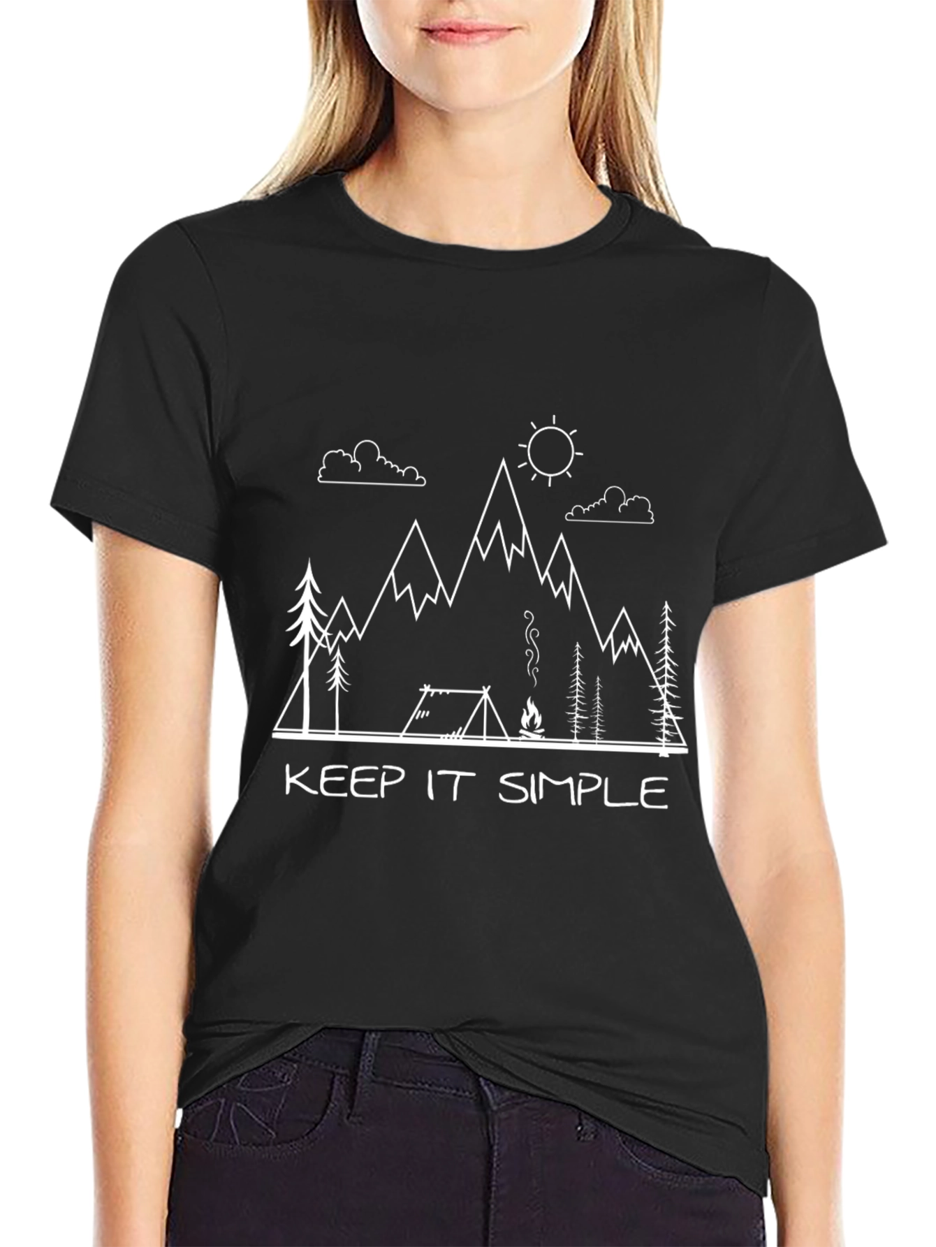 Keep It Simple Camping Graphic Tee