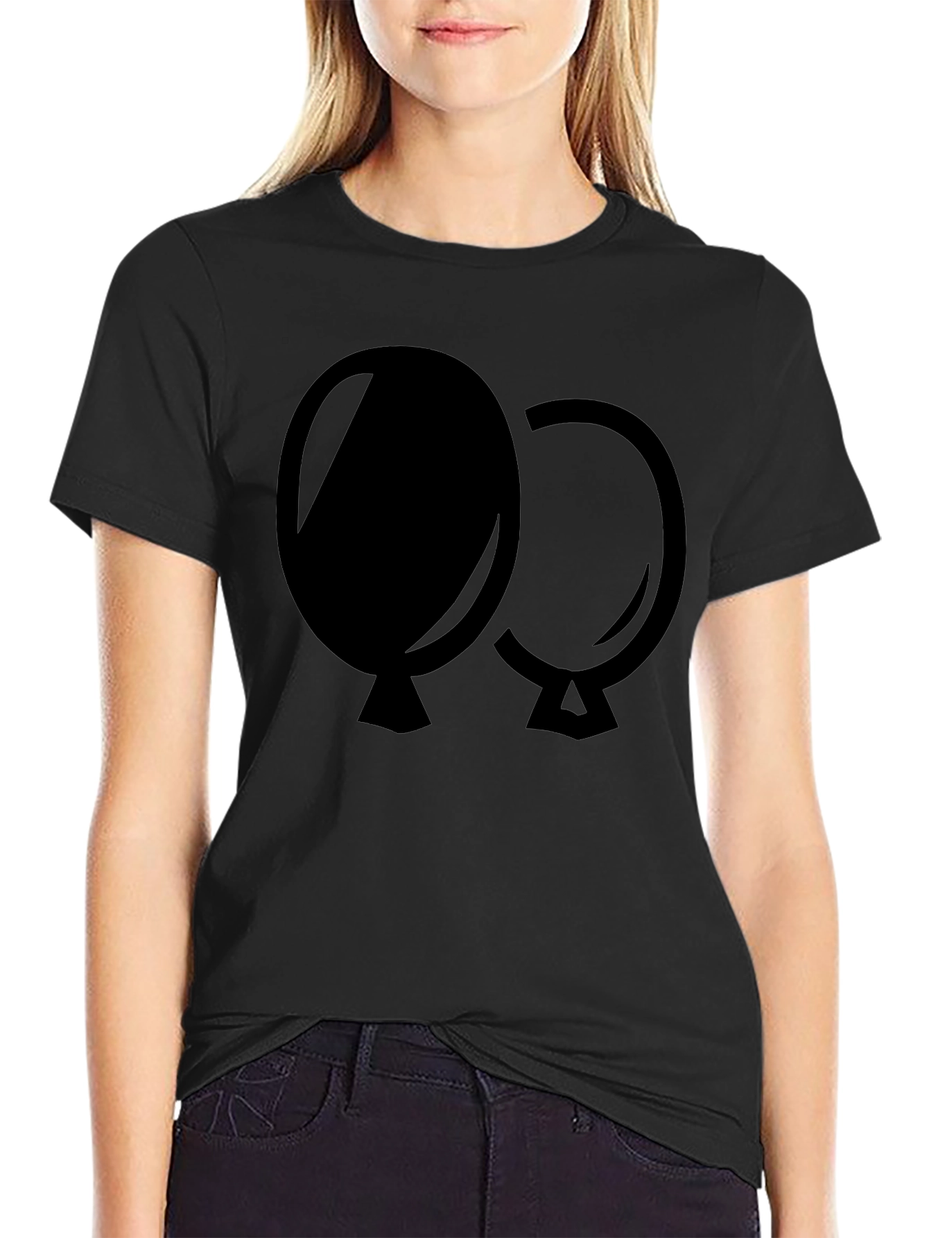 Balloon Graphic Black T-Shirt
