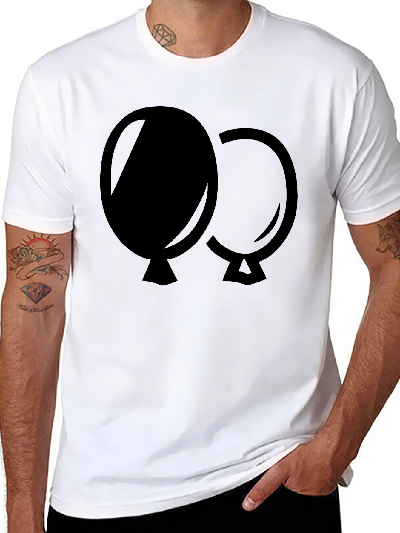 Balloon Graphic Black T-Shirt