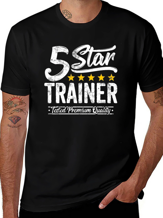 5 Star Trainer Premium Quality Black T-Shirt