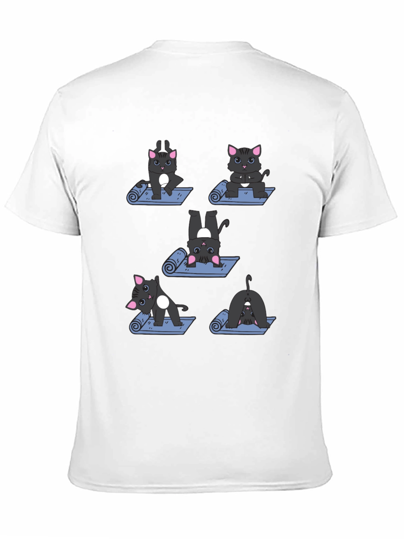 Yoga Cat T-Shirt - Funny Cartoon Tee