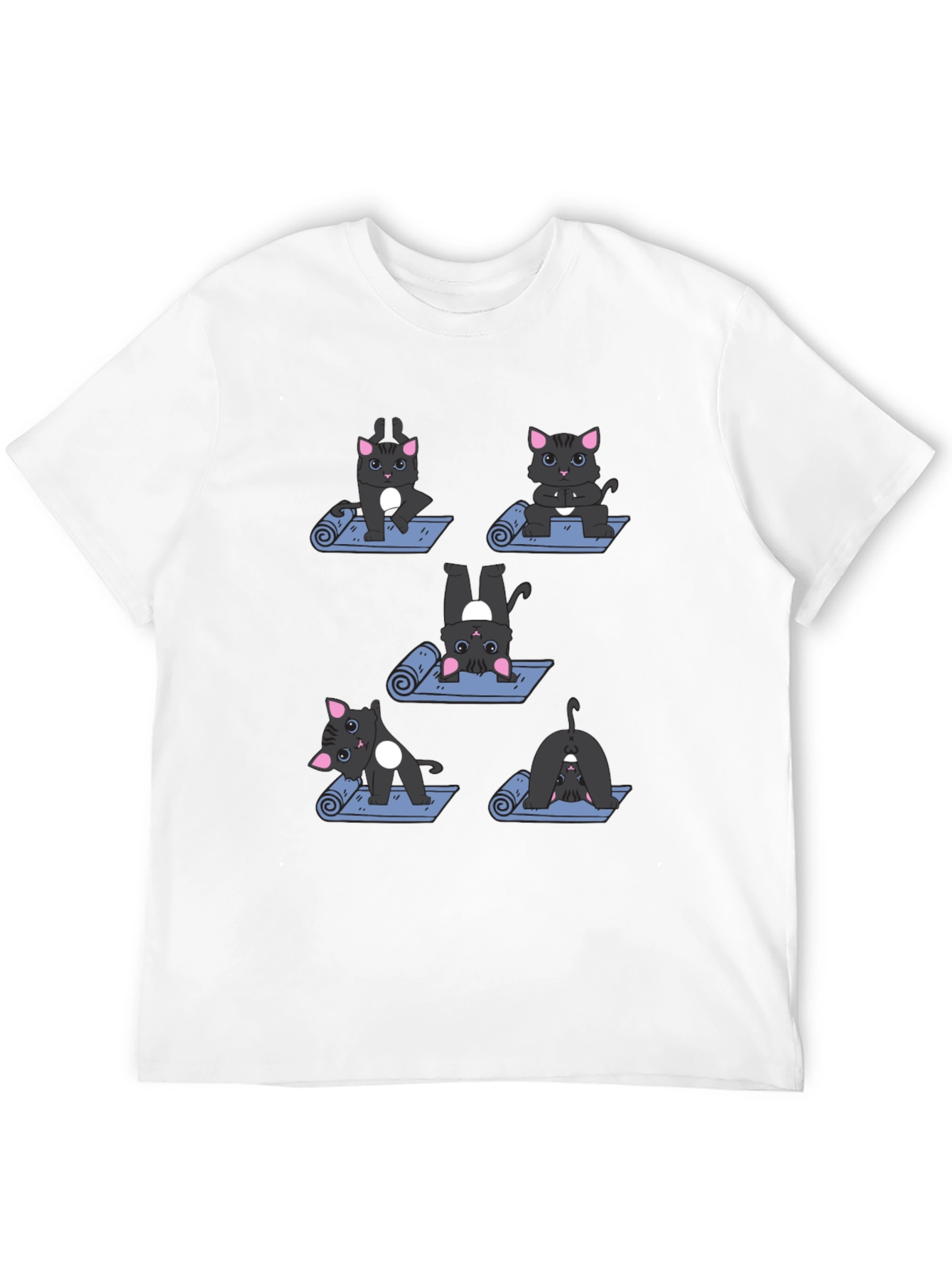 Yoga Cat T-Shirt - Funny Cartoon Tee
