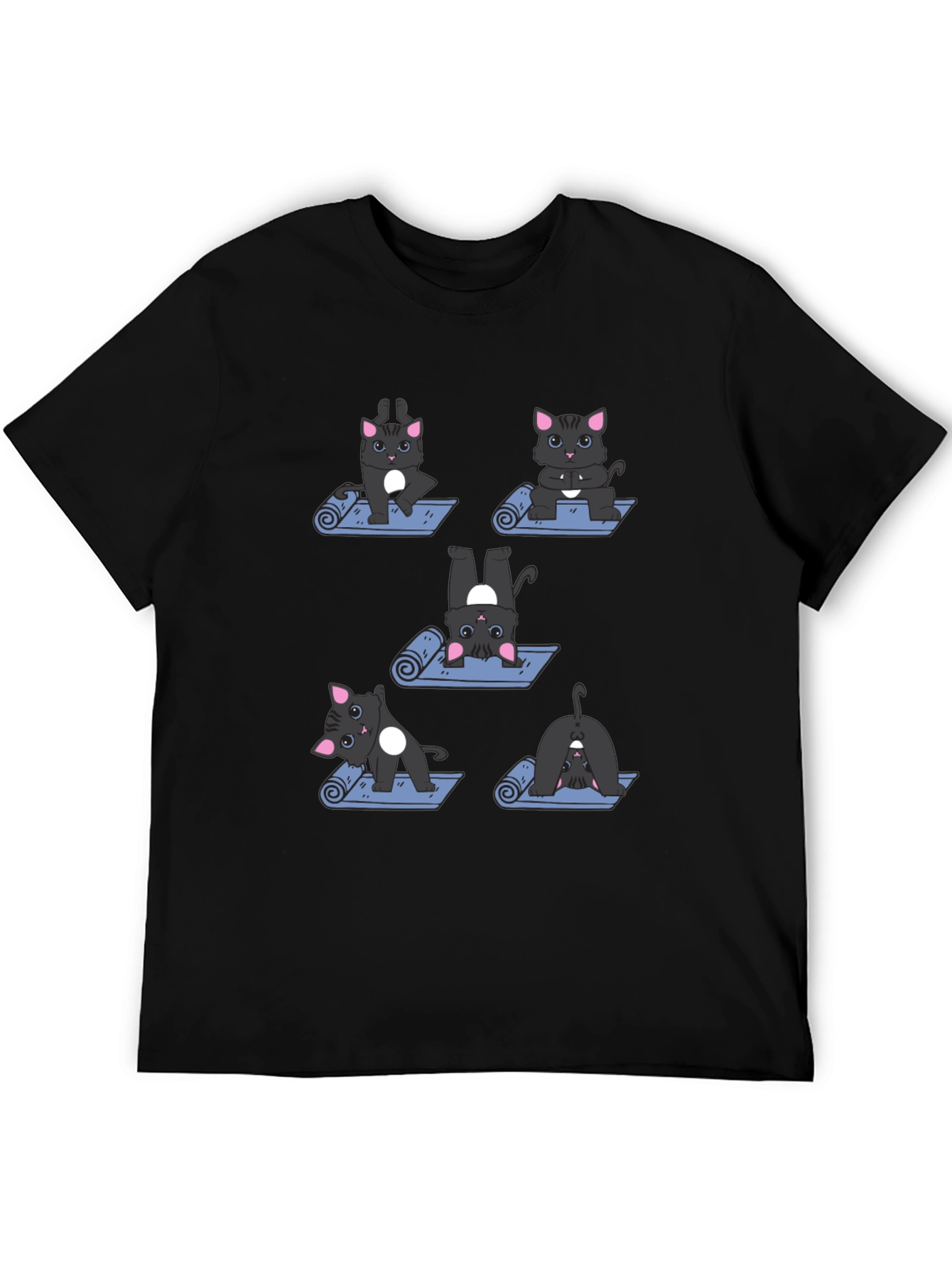 Yoga Cat T-Shirt - Funny Cartoon Tee